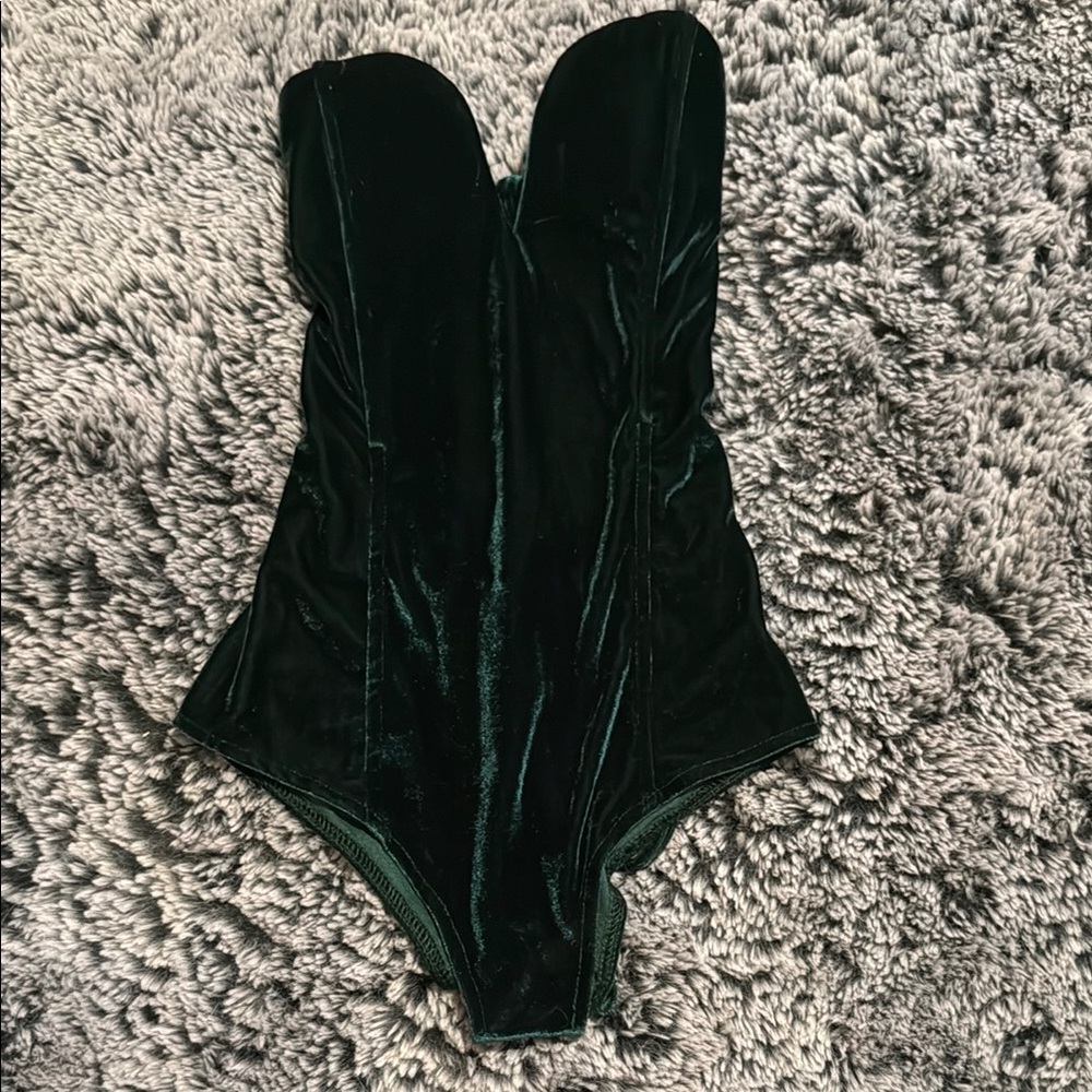 Green Velvet bodysuitt